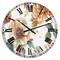 Designart Orange And Cream Cottage Flowers Twig Wall Clock